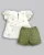 Conjunto Fem Bata c/ Flores e Short Viscolinho Verde G - Anjos Baby - Imagem 4