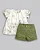 Conjunto Fem Bata c/ Flores e Short Viscolinho Verde G - Anjos Baby - Imagem 1