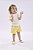Conjunto Fem Blusa Branca Flores e Short  Amarelo - Nini e Bambini - Imagem 2