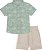 Conjunto Masc Camisa Florida Verde e Bermuda Gelo - Nini e Bambini - Imagem 2