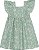 Vestido Infantil Verde Estampas Folhas - Nini e Bambini - Imagem 1