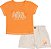 Conjunto Fem Blusa Laranja Mar e Short Sarja 01 - Nini e Bambini - Imagem 1