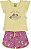 Conjunto Fem Blusa Amarela e Short Rosa Feira 01 - Jaca Lelé - Imagem 1