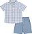Conjunto Masc Camisa Estampa Costas e Bermuda Azul 01 - Nini e Bambini - Imagem 1