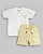 Conjunto Masc Camiseta Pug Dog e Bermuda Amarela M - Anjos Baby - Imagem 1