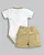 Conjunto Masc Body Branco Leão e Short Bege RN - Anjos Baby - Imagem 4
