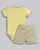 Conjunto Masc Body Amarelo e Bermuda Bege Pug Dog P - Anjos Baby - Imagem 4