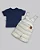 Conjunto Masc Camiseta Azul e Jardineira Areia M - Anjos Baby - Imagem 4