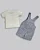 Conjunto Masc Camiseta Off e Jardineira Azul P - Anjos Baby - Imagem 4