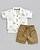 Conjunto Masc Camisa Off Brinquedos e Bermuda Marrom G - Anjos Baby - Imagem 1