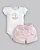 Conjunto Fem Body e Short Anarruga Rosa Listrado M - Anjos Baby - Imagem 1
