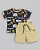 Conjunto Masc Camiseta Savana e Bermuda Bege M - Anjos Baby - Imagem 1