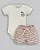 Conjunto Masc Boddy Off White e Short Listras P - Anjos Baby - Imagem 1