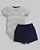 Conjunto Masc Body Listrado e Short Moletom Azul RN - Anjos Baby - Imagem 4