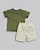 Conjunto Masc Camiseta Verde e Bermuda Moletom Bege G- Anjos Baby - Imagem 4