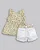 Conjunto Fem Bata Florida Amarelo e Short Sarja G - Anjos Baby - Imagem 4
