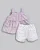 Conjunto Fem Bata Xadrez Rosa e Short Linho G - Anjos Baby - Imagem 4