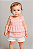 Conjunto Bata em Lease Rosa e Short Linho Branco 01 - Anjos Baby - Imagem 1