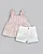 Conjunto Bata em Lease Rosa e Short Linho Branco 01 - Anjos Baby - Imagem 2