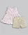 Conjunto Fem Bata Rosa e Short Linho Cru G - Anjos Baby - Imagem 5