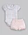 Conjunto Fem Body Florido e Short Suedine Rosa RN - Anjos Baby - Imagem 2