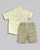 Conjunto Camisa MC Amarelo Manteiga e Bermuda Bege 01 - Anjos Baby - Imagem 5