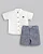 Conjunto Masc Camisa c/ Botões e Bermuda Viscolinho Azul G - Anjos Baby - Imagem 2