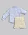 Conjunto Masc Camisa ML Azul e Bermuda Linho 01 - Anjos Baby - Imagem 5
