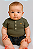 Conjunto Masc Body Verde e Short Sarja Bege P - Anjos Baby - Imagem 1