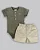 Conjunto Masc Body Verde e Short Sarja Bege P - Anjos Baby - Imagem 2
