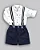 Conjunto Masc Body ML Cavalinhos e Short c/ Suspensório Bege - Anjos Baby - Imagem 2