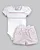 Conjunto Fem Body Bordado e Short Maquinetado Rosa M - Anjos Baby - Imagem 2