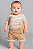 Conjunto Masc Body Dino Listras e Bermuda Cáqui M - Anjos Baby - Imagem 1
