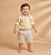 Conjunto Masc Camisa Listrada e Bermuda Bege 01 - Nini e Bambini - Imagem 1
