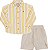 Conjunto Masc Camisa Listrada e Bermuda Bege 01 - Nini e Bambini - Imagem 2