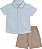Conjunto Masc Camisa Palmeira Tricoline e Bermuda Sarja - Nini e Bambini - Imagem 2