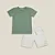 Conjunto Masc Camiseta Verde e Bermuda Areia Neo Mint - Grow Up - Imagem 2