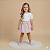 Conjunto Bata Creme e Short Rosa Romantique - Grow Up - Imagem 1