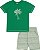Conjunto Camiseta Verde Coqueiro e Bermuda Listra 02 - Nini e Bambini - Imagem 2