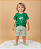 Conjunto Camiseta Verde Coqueiro e Bermuda Listra 02 - Nini e Bambini - Imagem 1