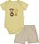 Conjunto Masc Body Amor Amarelo e Bermuda Bege M - Nini e Bambini - Imagem 2