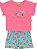 Conjunto Fem Blusa Rosa Preserve e Short Estampado 01 - Nini e Bambini - Imagem 2