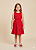 Vestido Rodado C/ Abertura na Cintura Vermelho - Nini e Bambini - Imagem 1