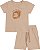 Conjunto Masc Camiseta Leão e Short Bege 01 - Nini e Bambini - Imagem 2