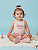 Conjunto Fem Body  Listrado e Short Rosa M - Nini e Bambini - Imagem 1