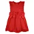 Vestido Vermelho Frente C/ Babados e Laço - Bibe - Imagem 2