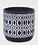 VASO DE CERAMICA DESIGN INCA PRETO G - Imagem 1