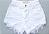 Shorts Cintura Alta Hot Pants Branco - Lady Rock - Imagem 4