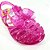 Sandália Plástica Infantil Menina Rosa Glitter Transparente 2080 - Imagem 3