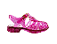 Sandália Plástica Infantil Menina Rosa Glitter Transparente 2080 - Imagem 1